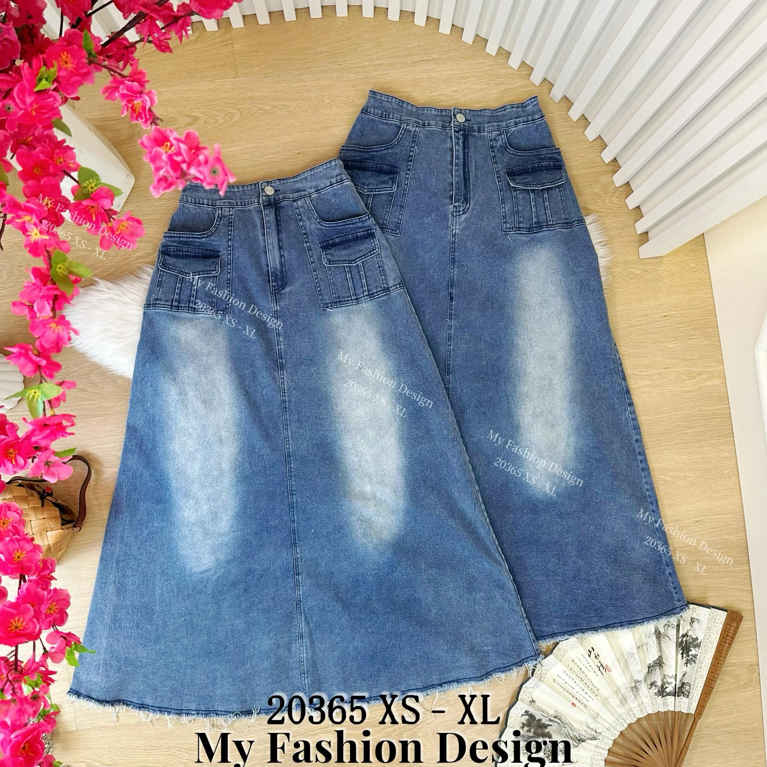 🧨黑卡独家爆款🧨高品质新中式牛仔款套装 上衣 ➕ 裙子 RM139 Only🌸 （妈妈长款）（2-S1）