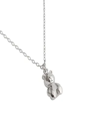 925 Sterling Silver Teddy Bear Charm Necklace