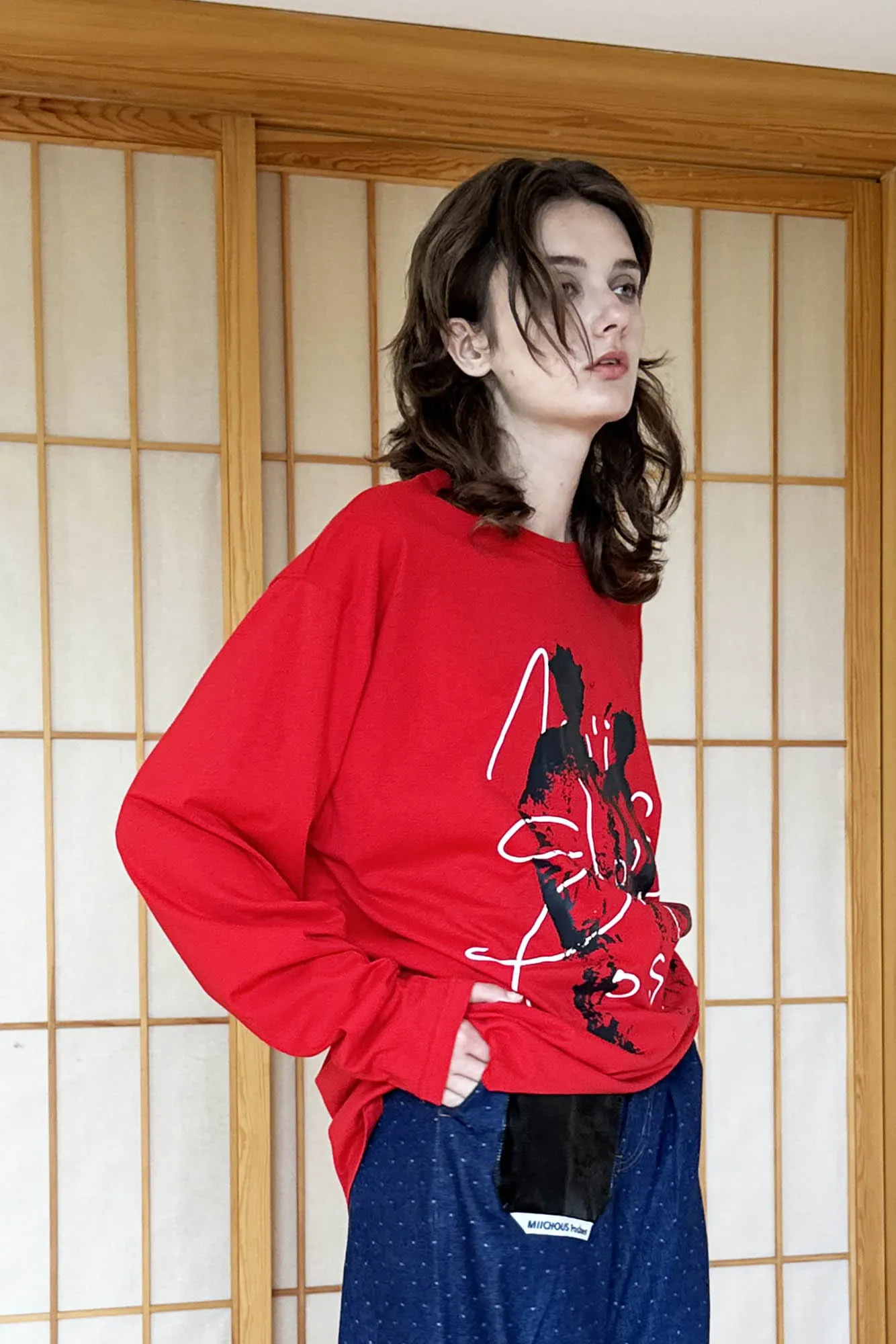 Abstract Graphic Silhouette Sweatshirt