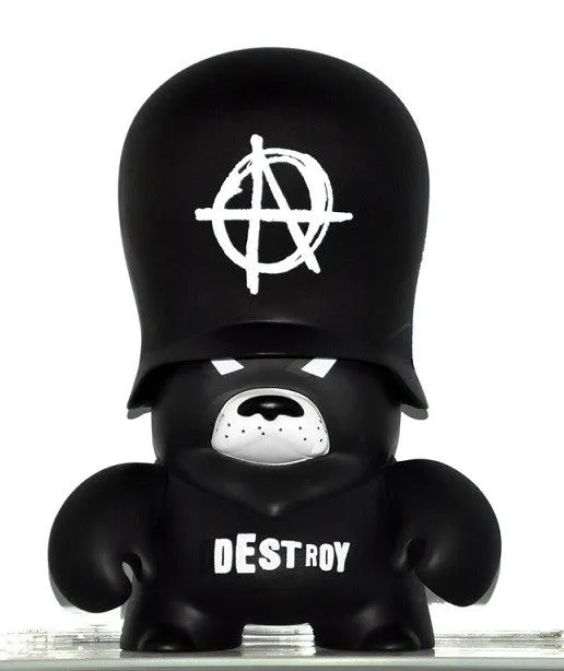 adFunture 2007 Frank Kozik Teddy Troops Anarchy Black Ver 10" Vinyl Figure