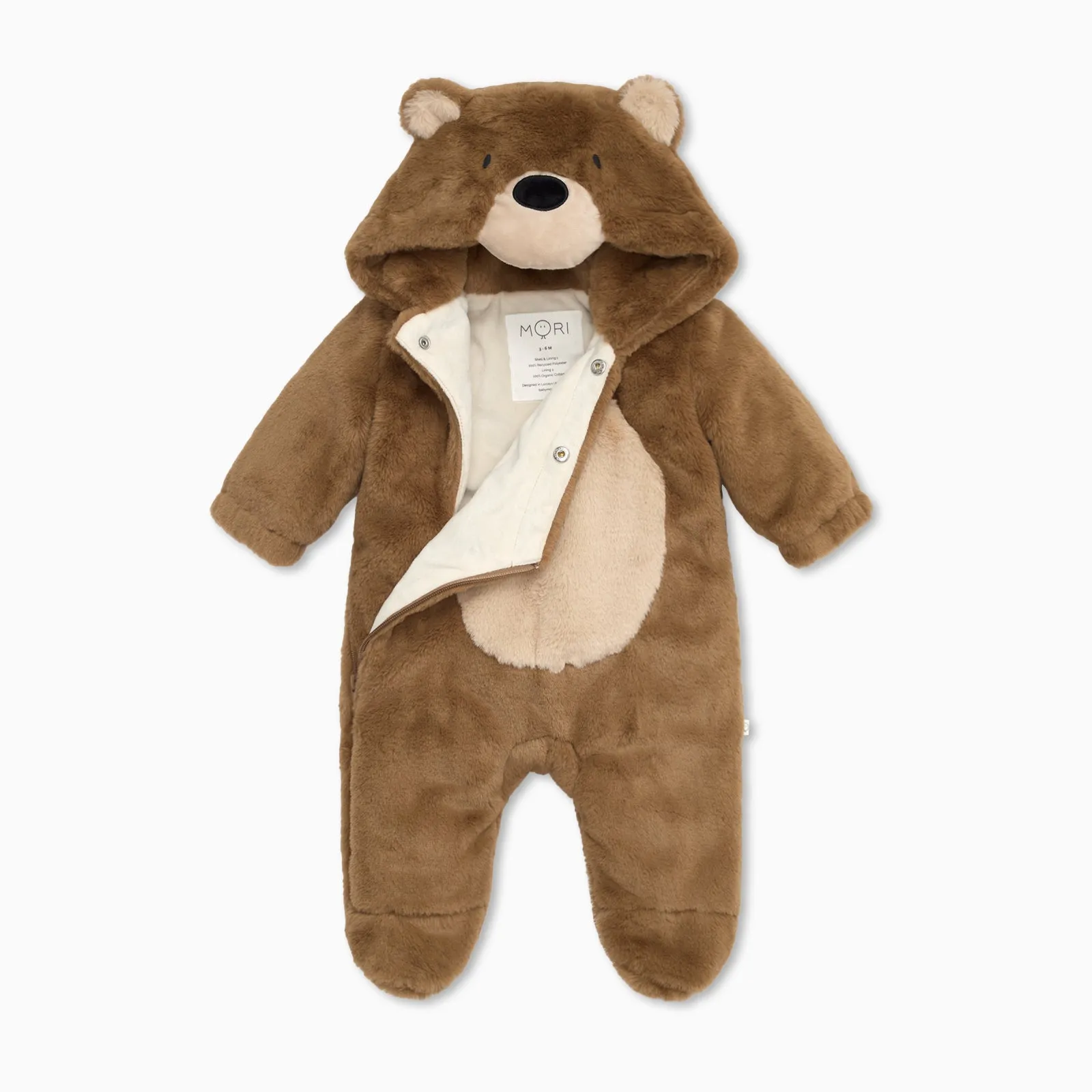 Bear Faux Fur Pramsuit