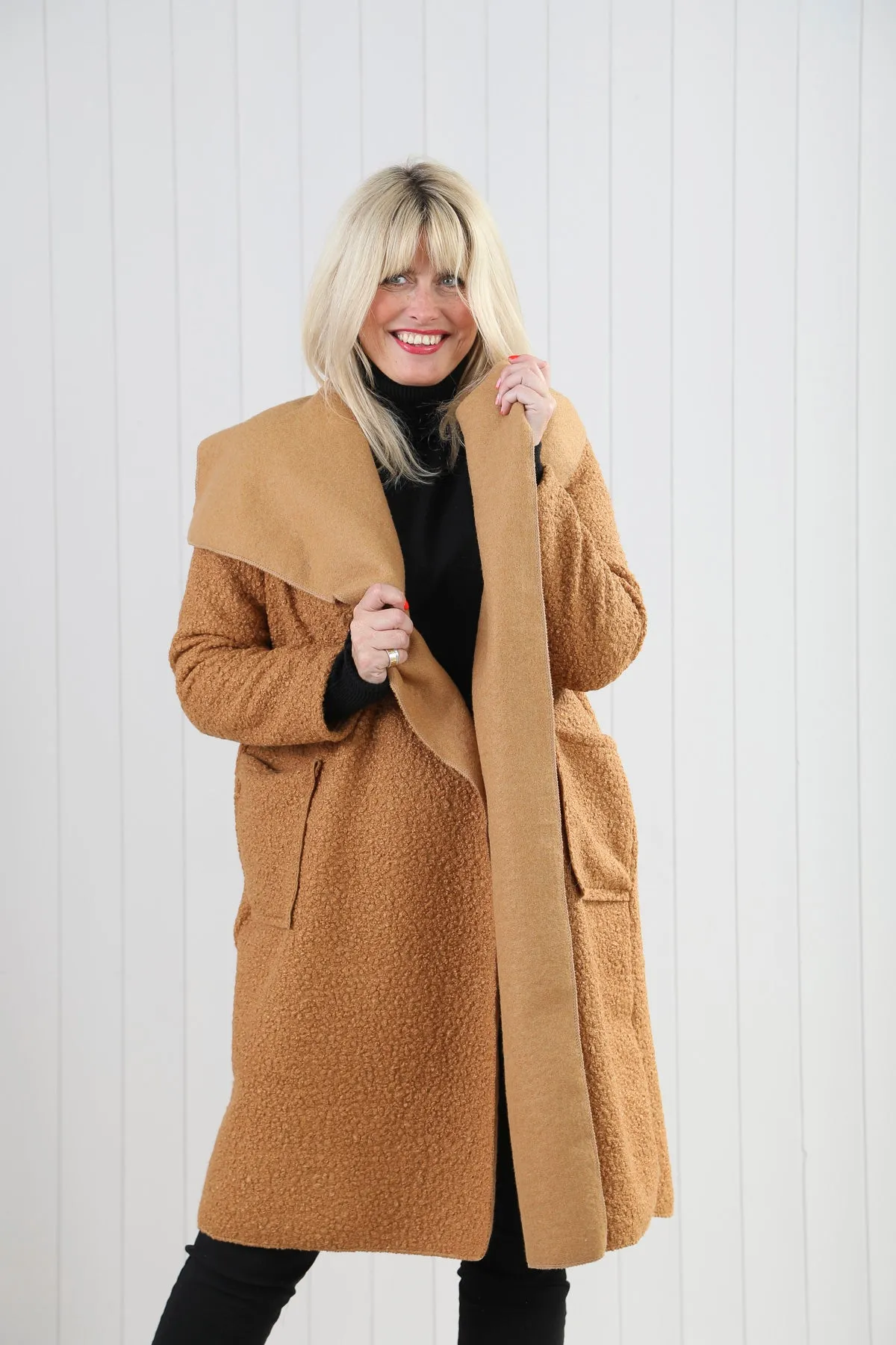 Boucle Waterfall Coat