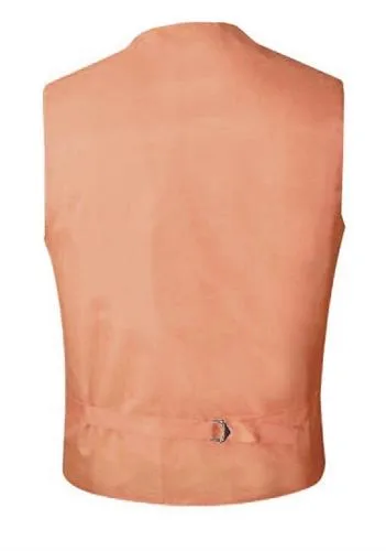 Boys Peach Satin Vest with Neck Tie and Bow Tie