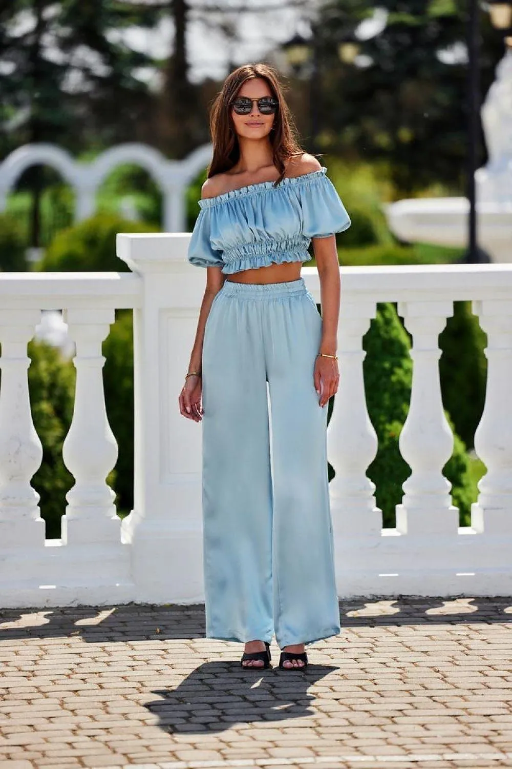 Chic Women's Tailored Polyester Trousers with Size Specifications