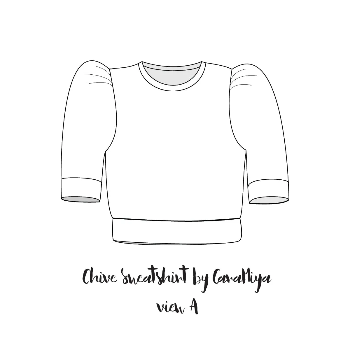 Chive bundle sweatshirt and dress patterns