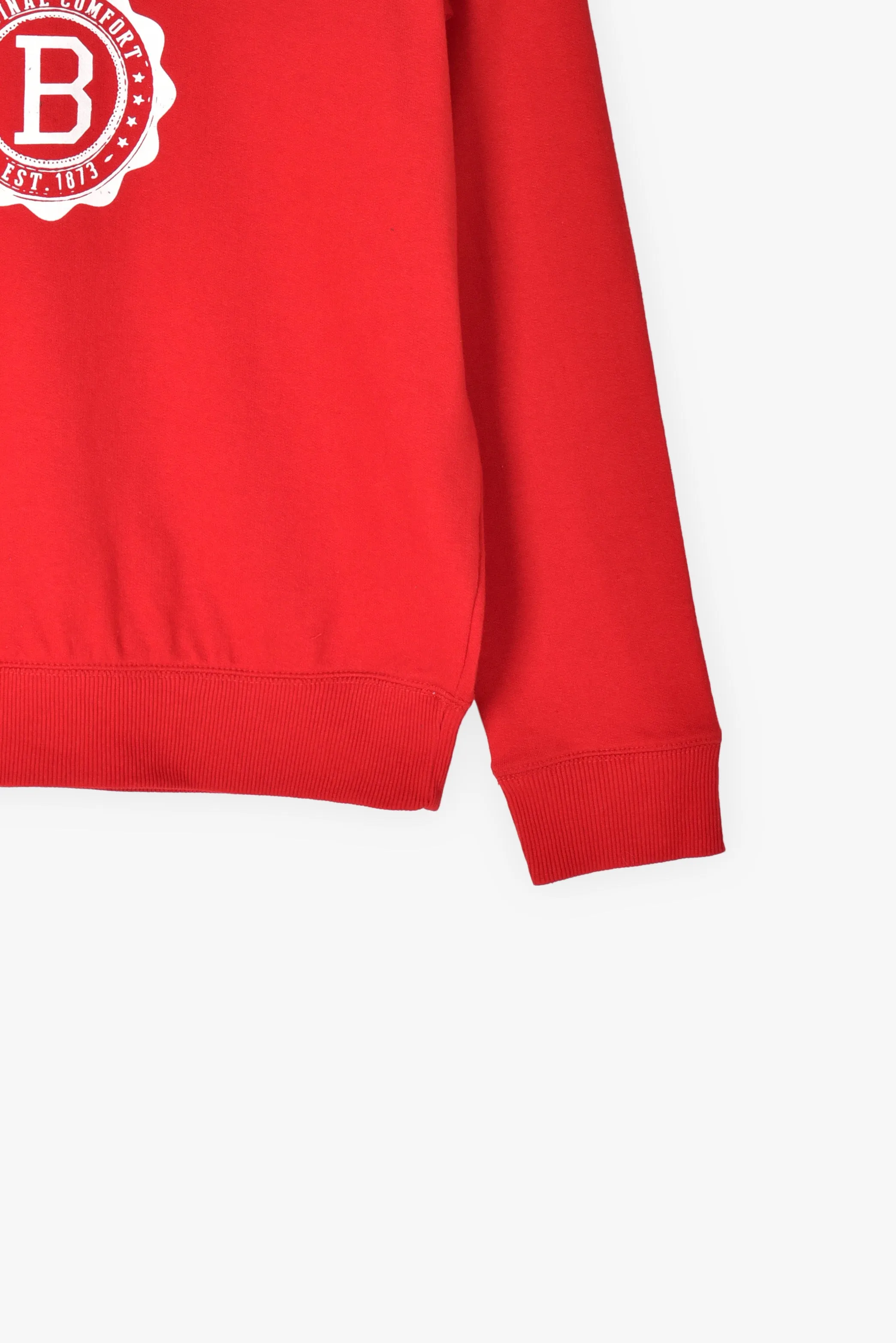 CONTRASTING SLOGAN SWEATSHIRT