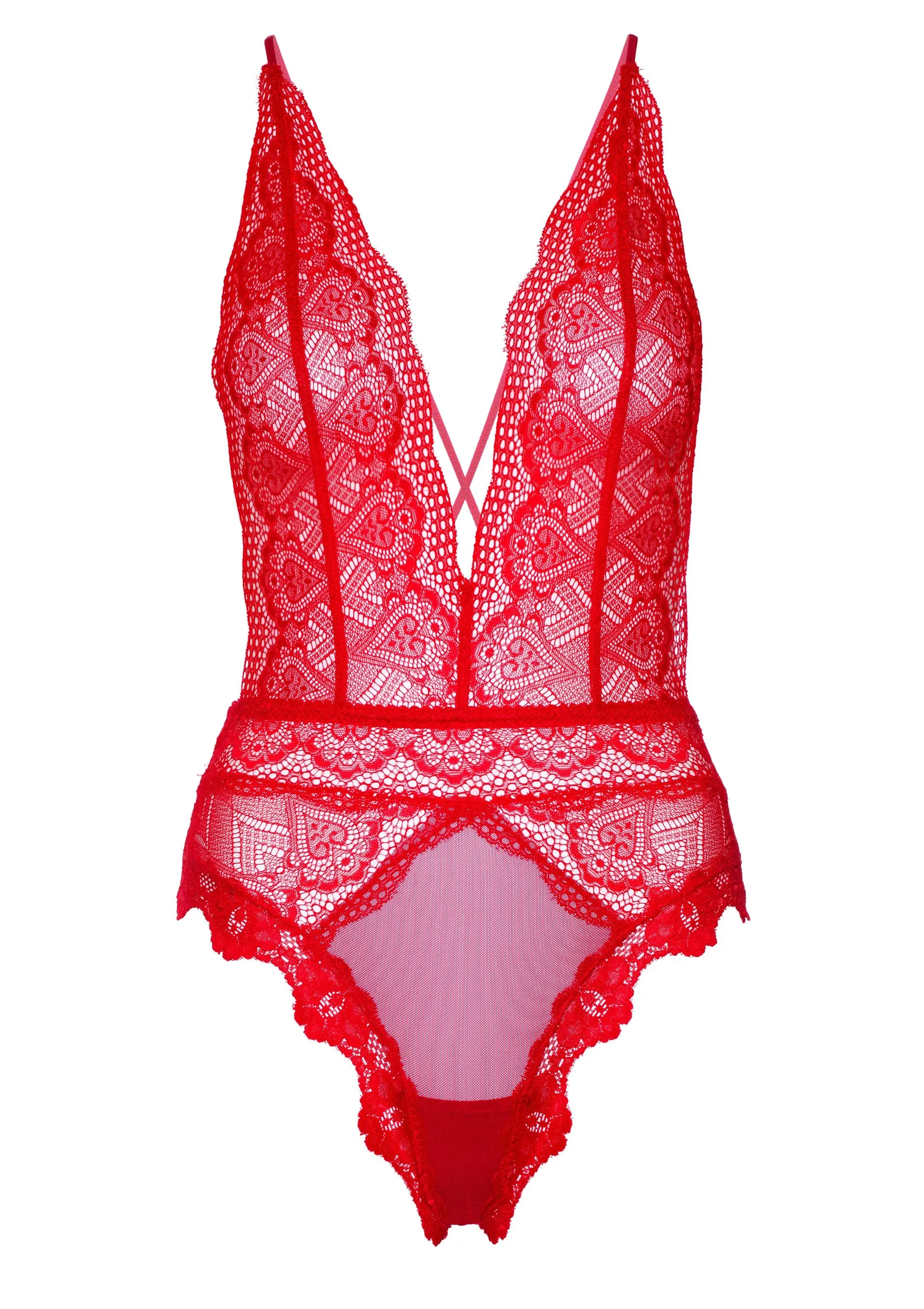 Deep-V Lace Teddy