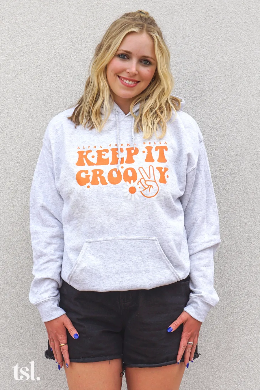 Delta Delta Delta Keep It Groovy Hoodie