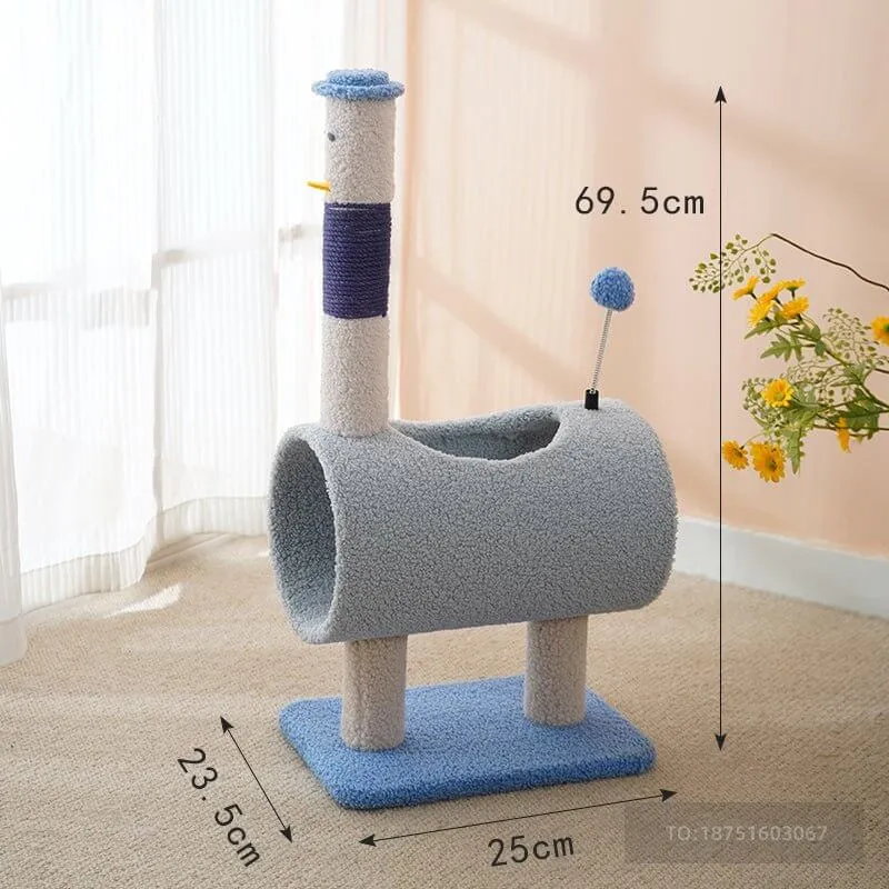 Durable and Steady Cartoon Chicken Cat Scratcher Tree