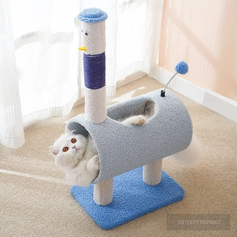 Durable and Steady Cartoon Chicken Cat Scratcher Tree