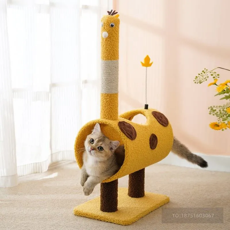 Durable and Steady Little Yellow Deer Cat Scratcher Tree