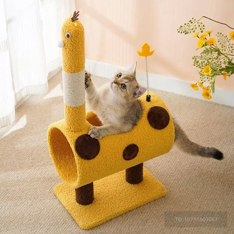 Durable and Steady Little Yellow Deer Cat Scratcher Tree