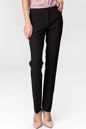 Elegant Light Beige Tailored Trousers for Women by Nife