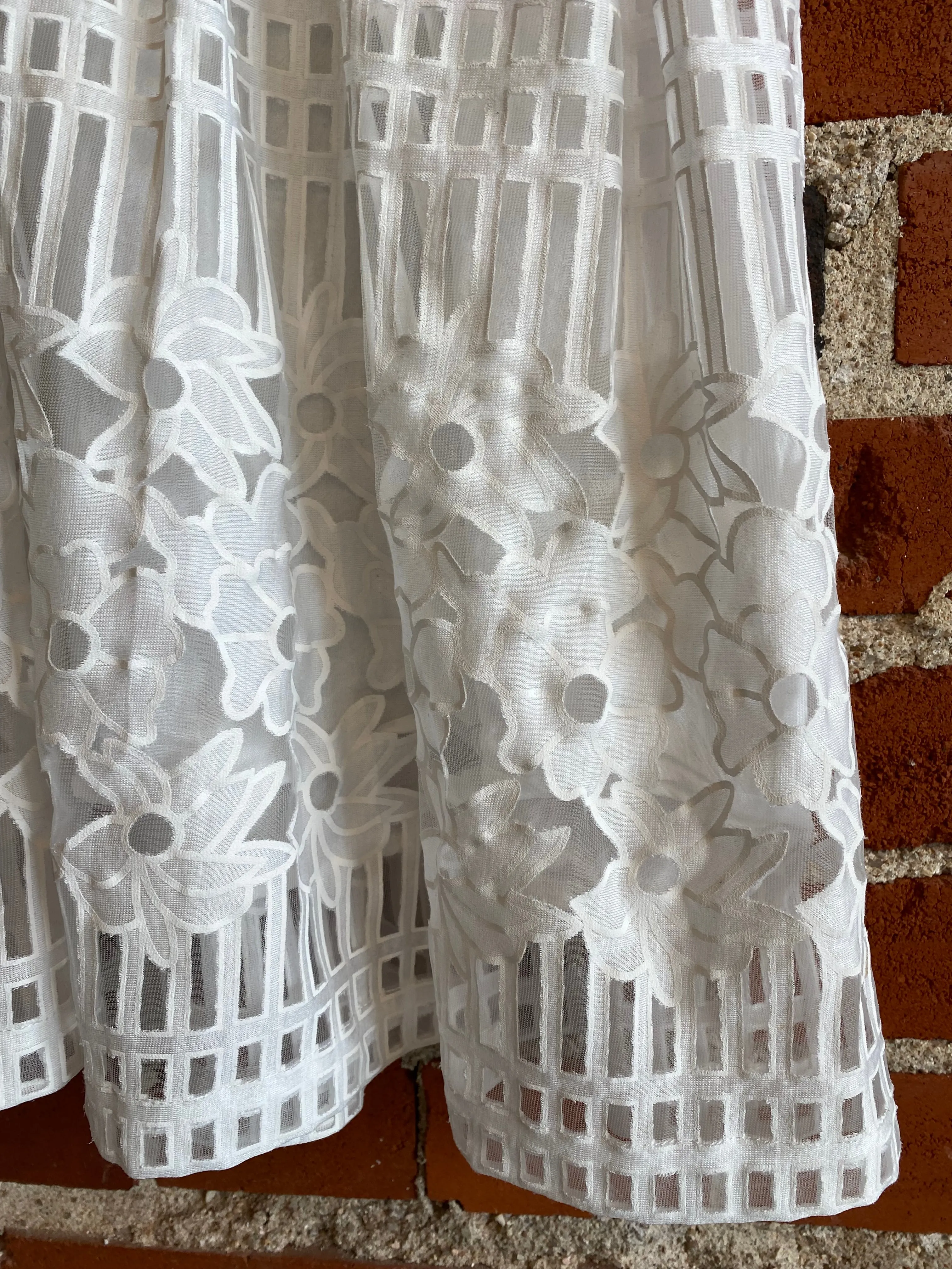 Everly White Burn-Out Dress- Size Small