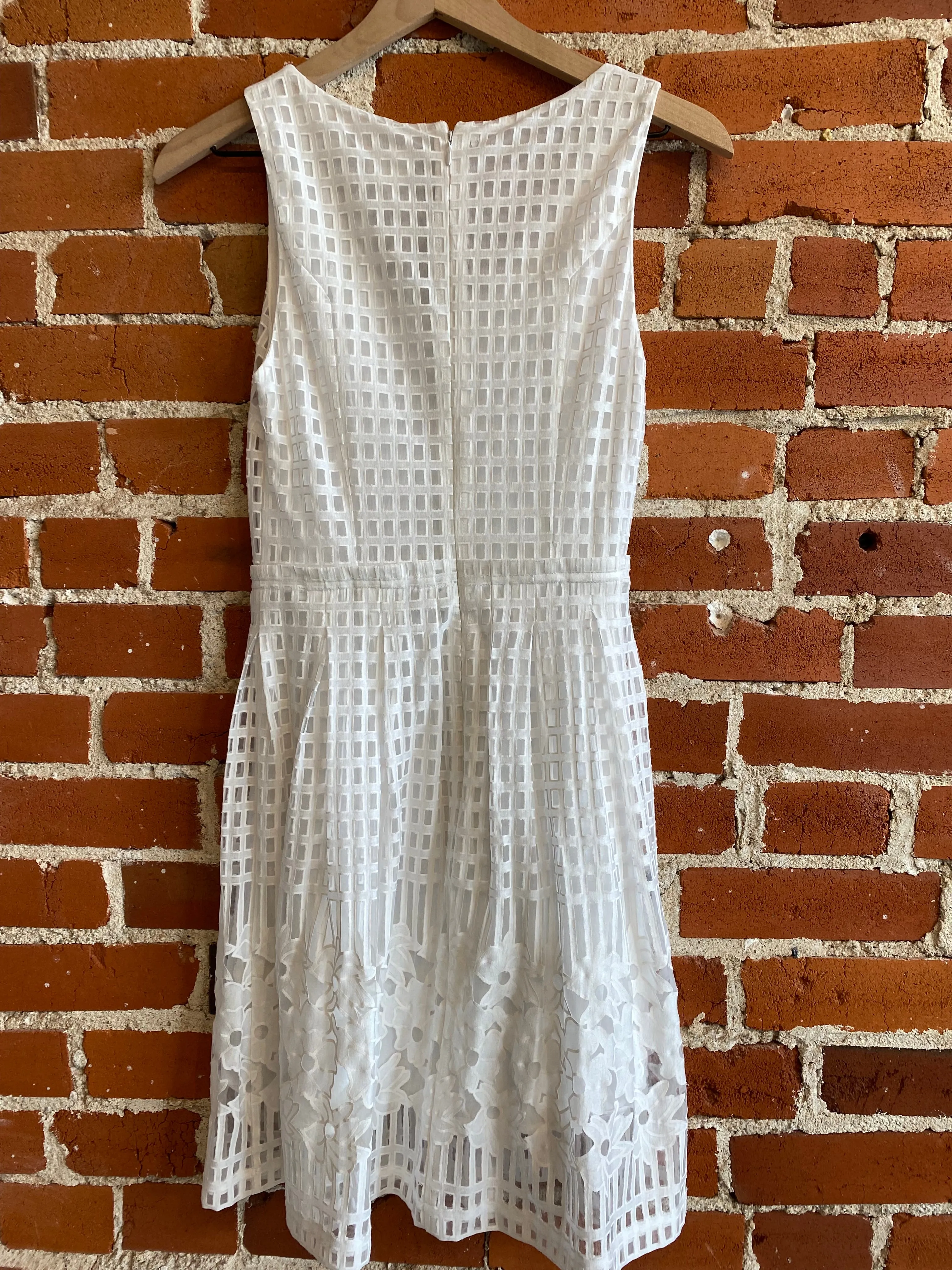 Everly White Burn-Out Dress- Size Small