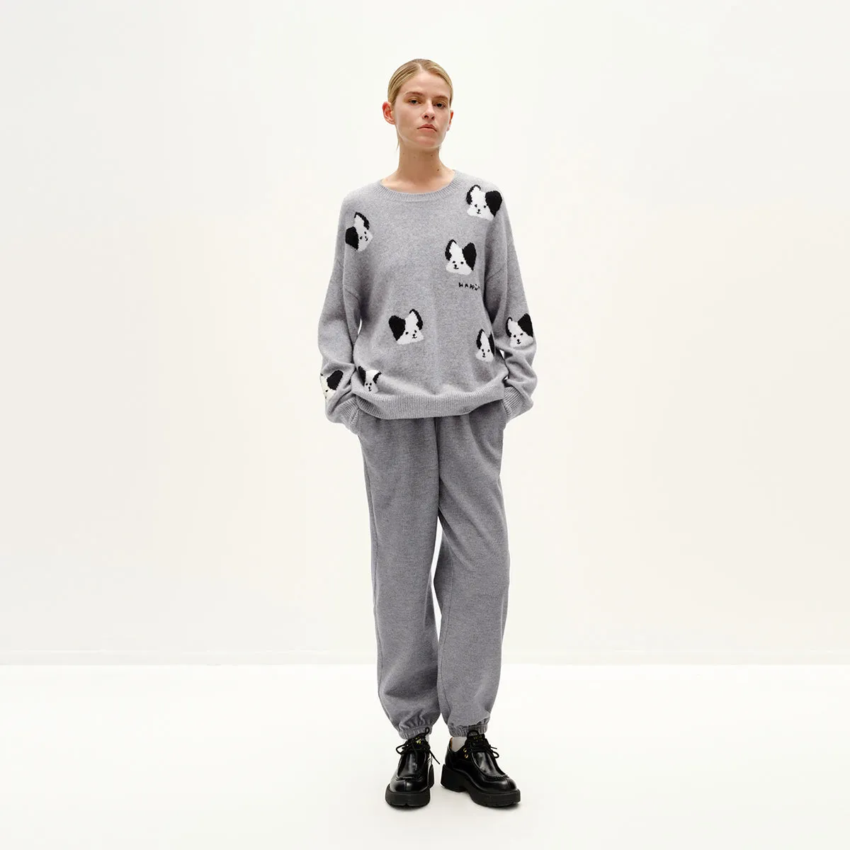Floral Gray Corduroy Bottoms
