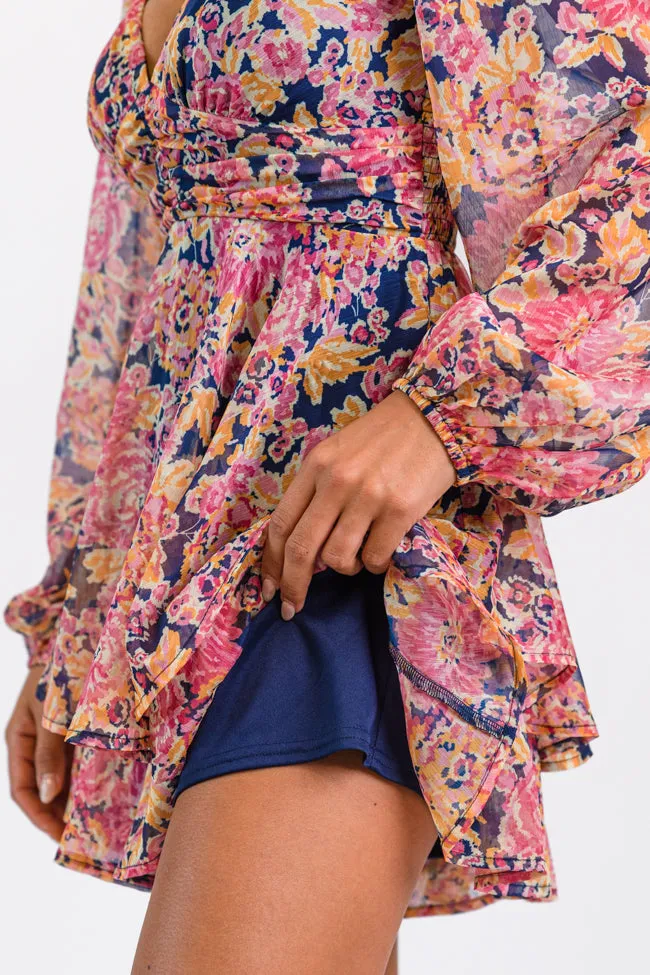 Give It Meaning Floral Long Sleeve Romper FINAL SALE