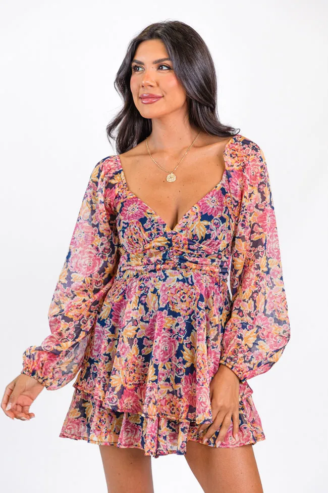Give It Meaning Floral Long Sleeve Romper FINAL SALE