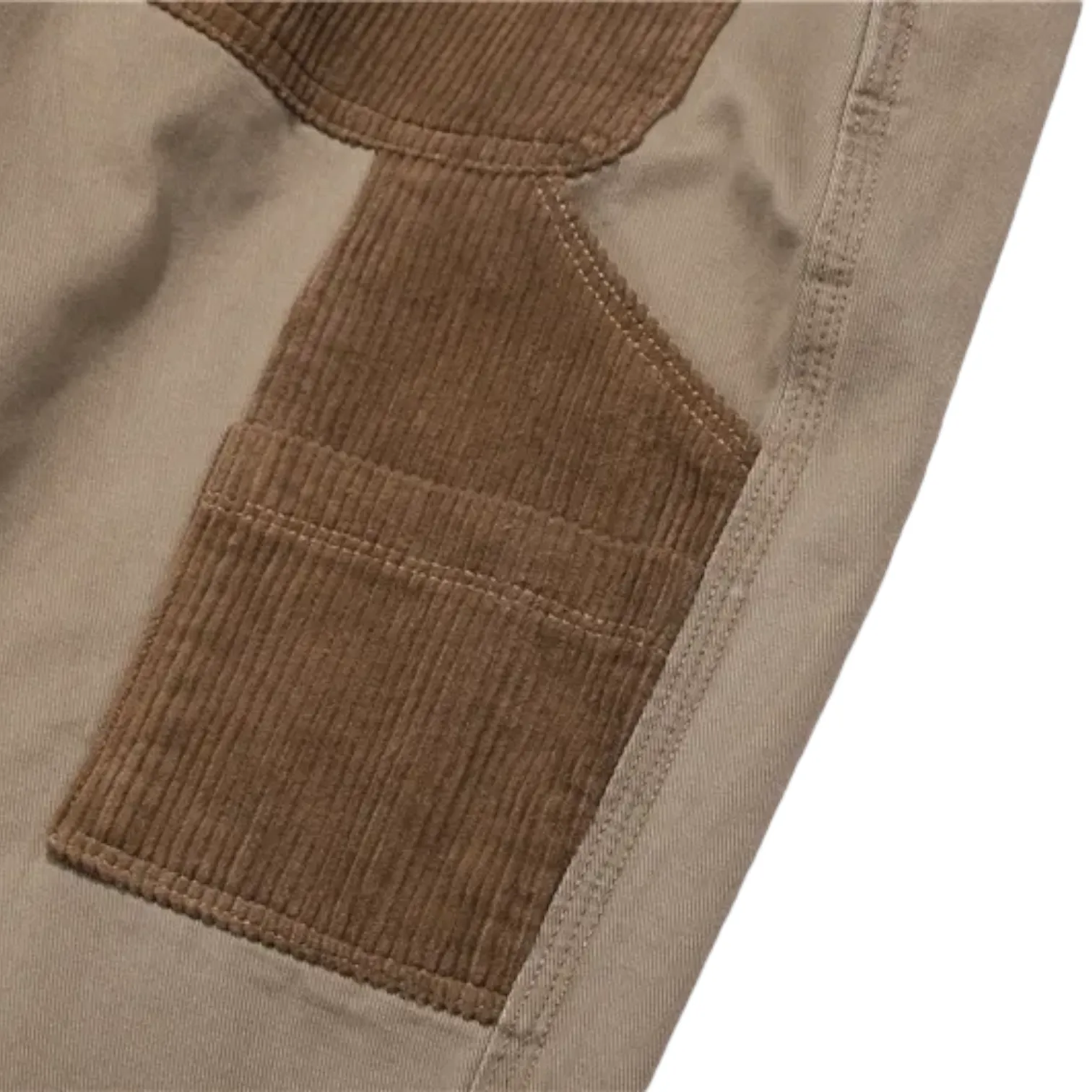 Heavy twill work pant with corduroy contrast details