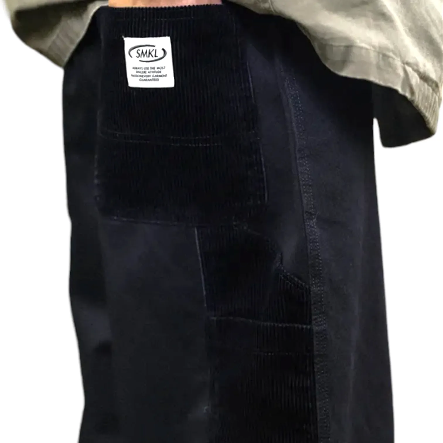 Heavy twill work pant with corduroy contrast details