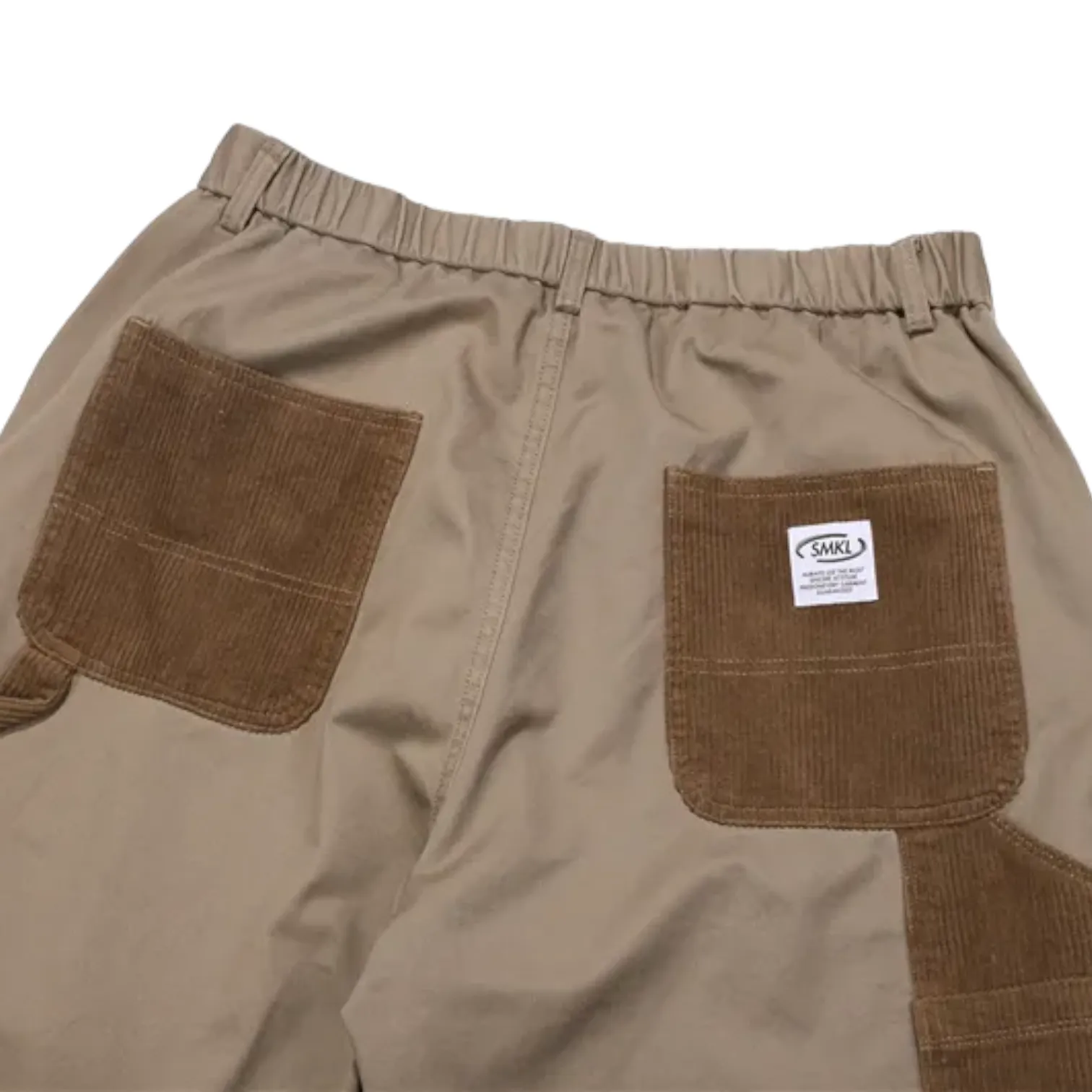 Heavy twill work pant with corduroy contrast details