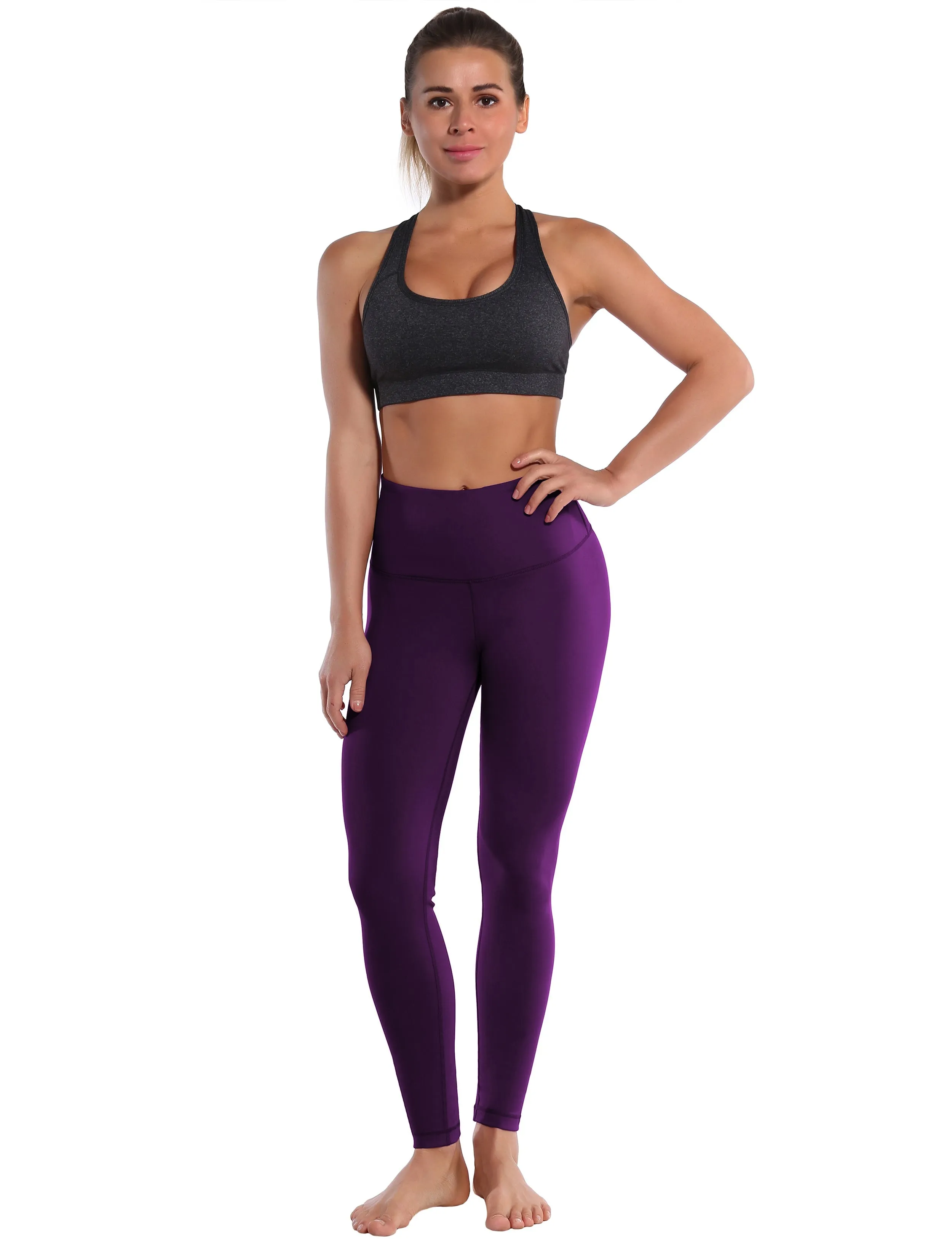 High Waist Biking Pants plum_Biking