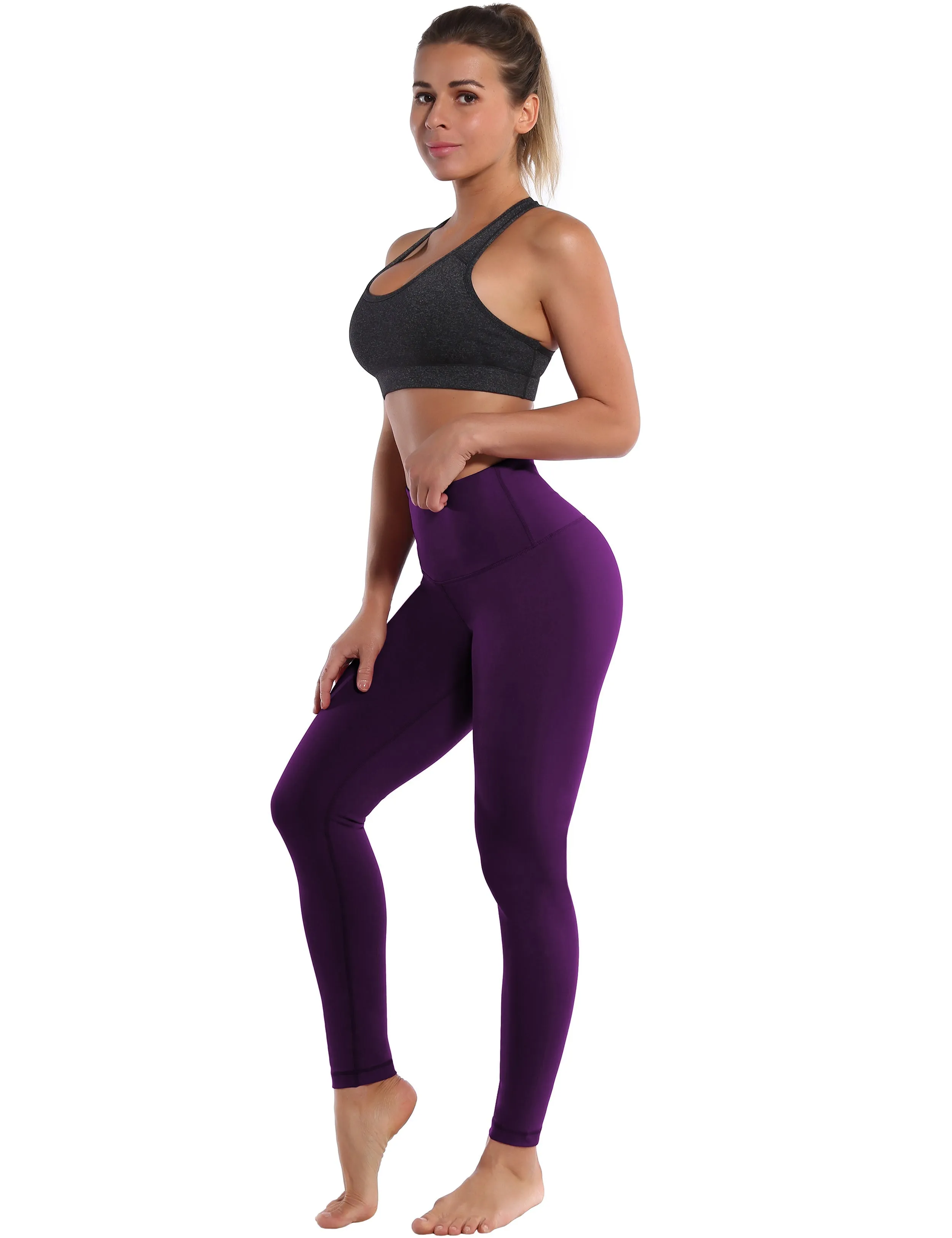 High Waist Biking Pants plum_Biking