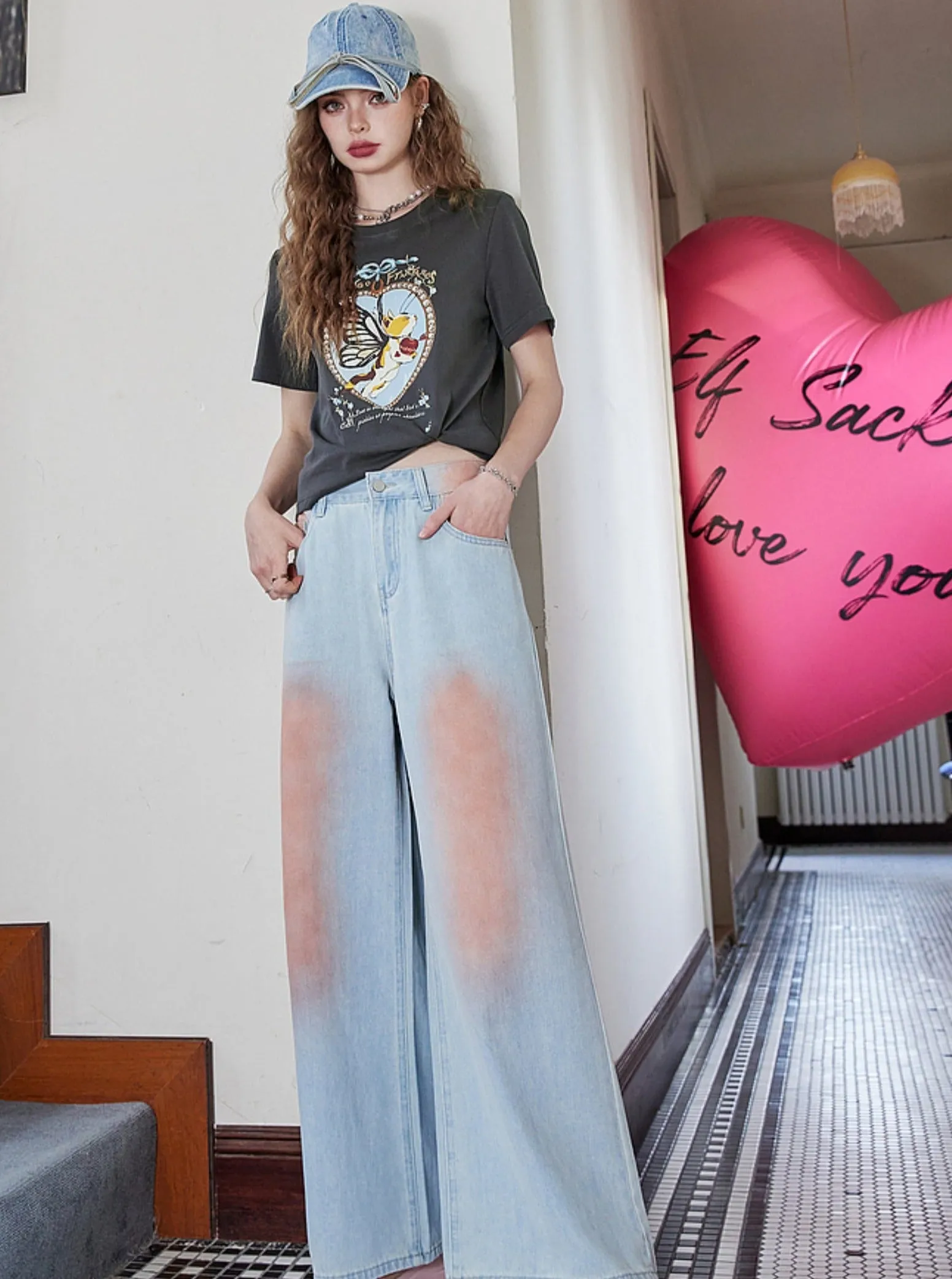 High Waist Blush Drape Pants