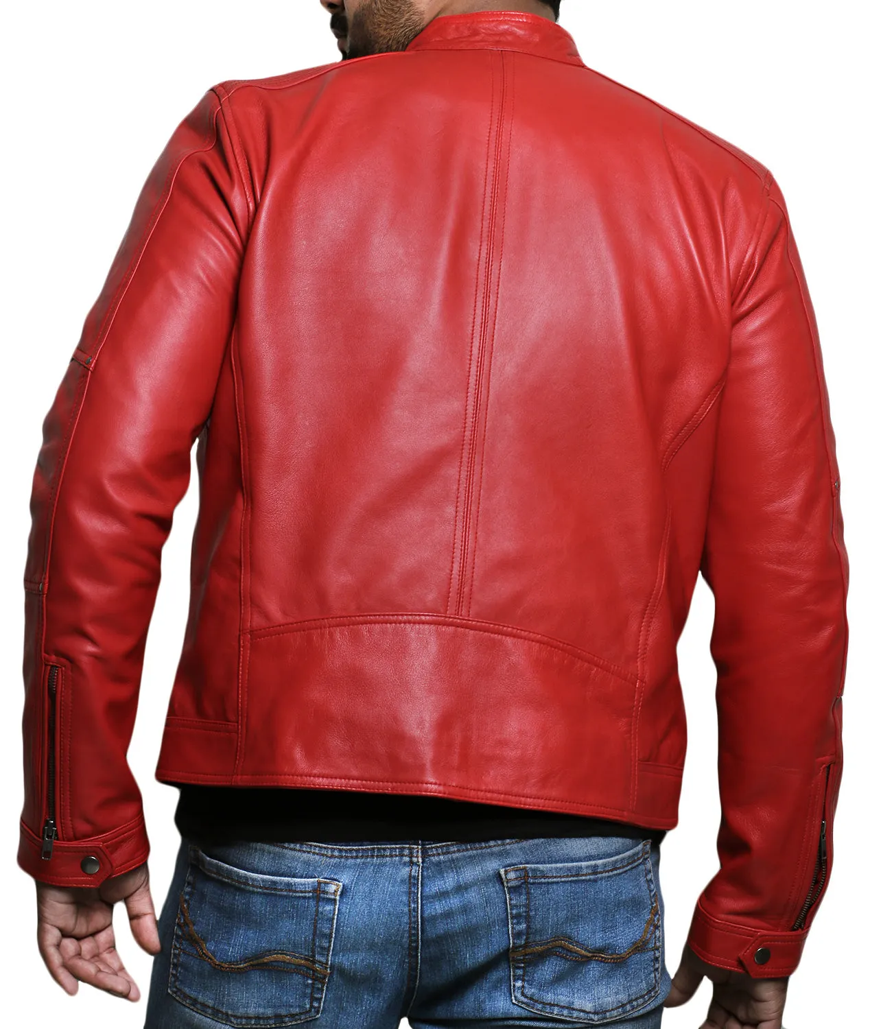 Leather Jackets Hub Mens Genuine Lambskin Leather Jacket (Black, Fencing Jacket) - 1501161