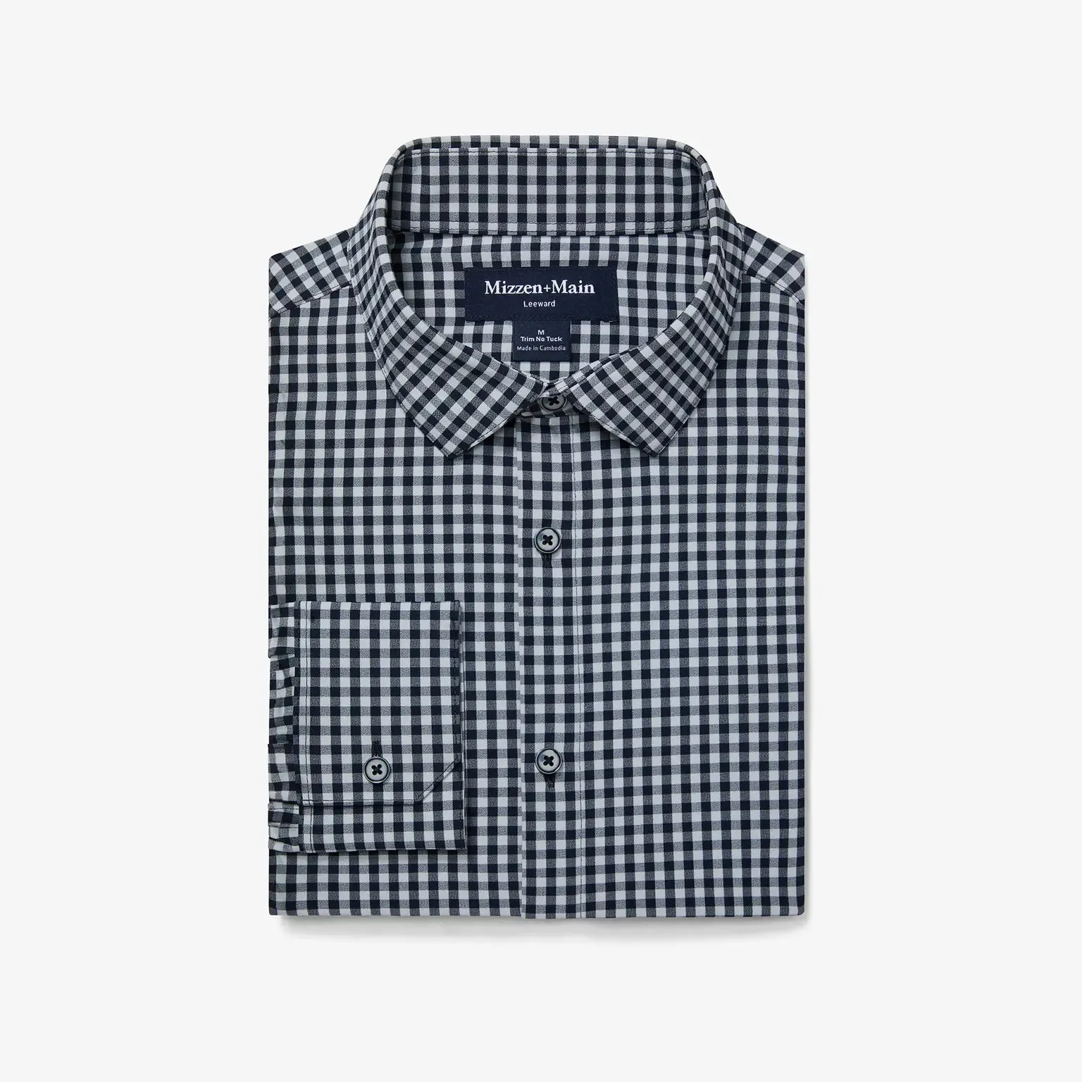 Leeward No Tuck Dress Shirt - Aluminum Gingham