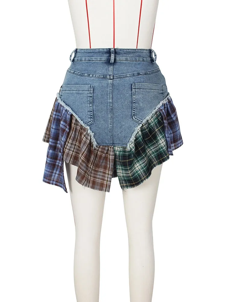 Manci Denim High Waist Skirt