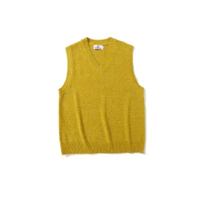 Men Sweater Vest Street Simplicity Sleeveless Knitted Vest Men's BF Idle Style Loose V-neck Sweater Vest Waistcoat