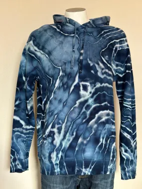Men’s Large Geode 100% Cotton Hoodie in ‘Smokey Blue’