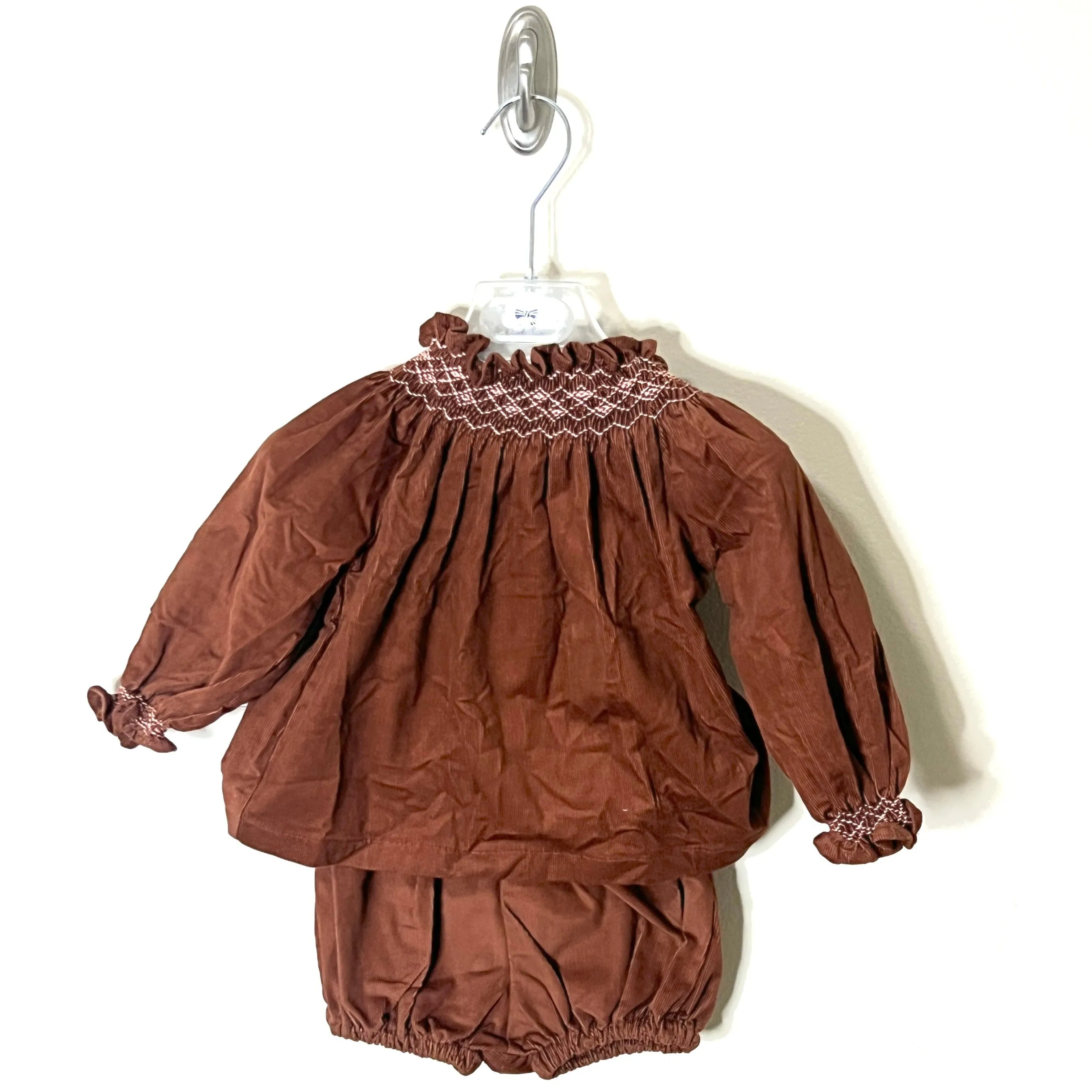 Napaani Violeta Hand Embroidery Smock Baby Set