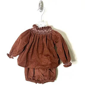 Napaani Violeta Hand Embroidery Smock Baby Set