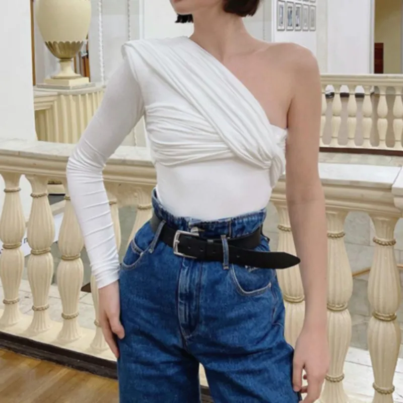 One Shoulder Wrap Bodysuit