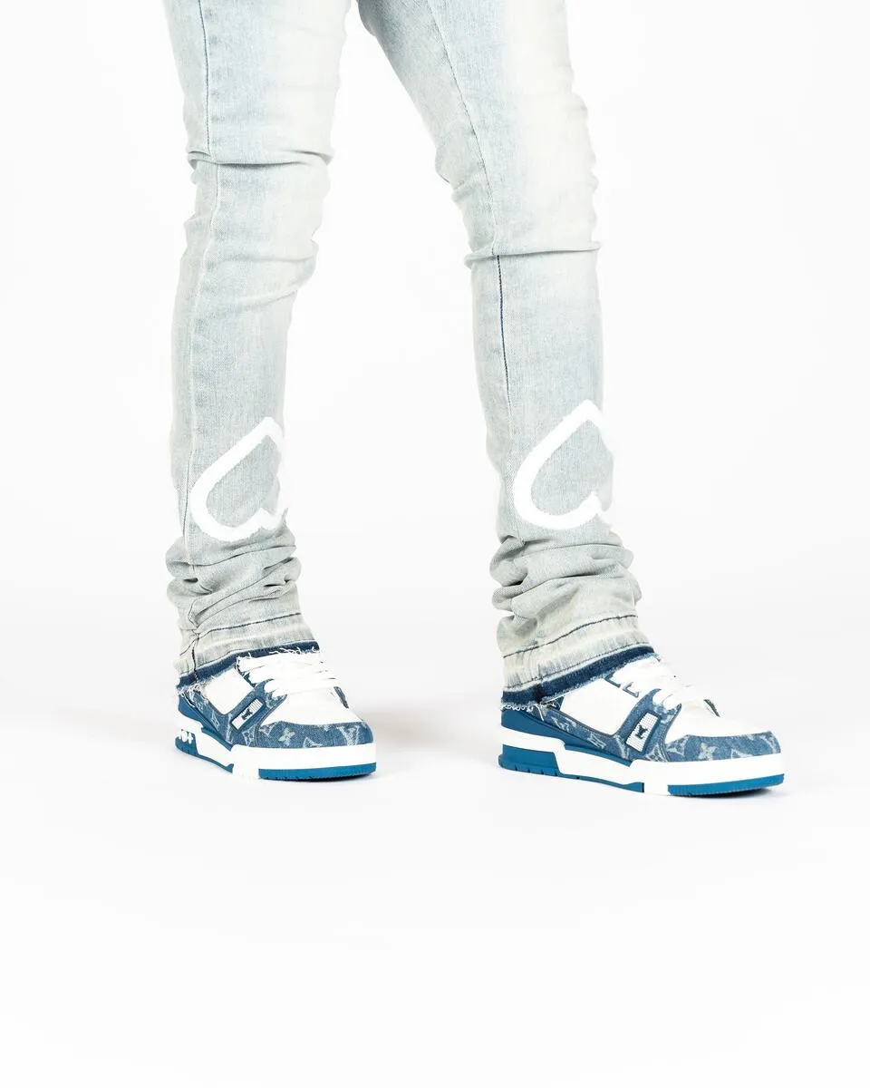 PHEELINGS LUMINOUS LOVE FLARE STACK DENIM (LIGHT BLUE)