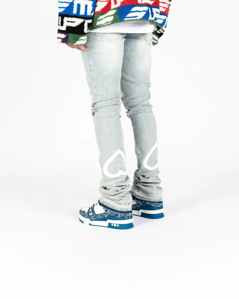 PHEELINGS LUMINOUS LOVE FLARE STACK DENIM (LIGHT BLUE)