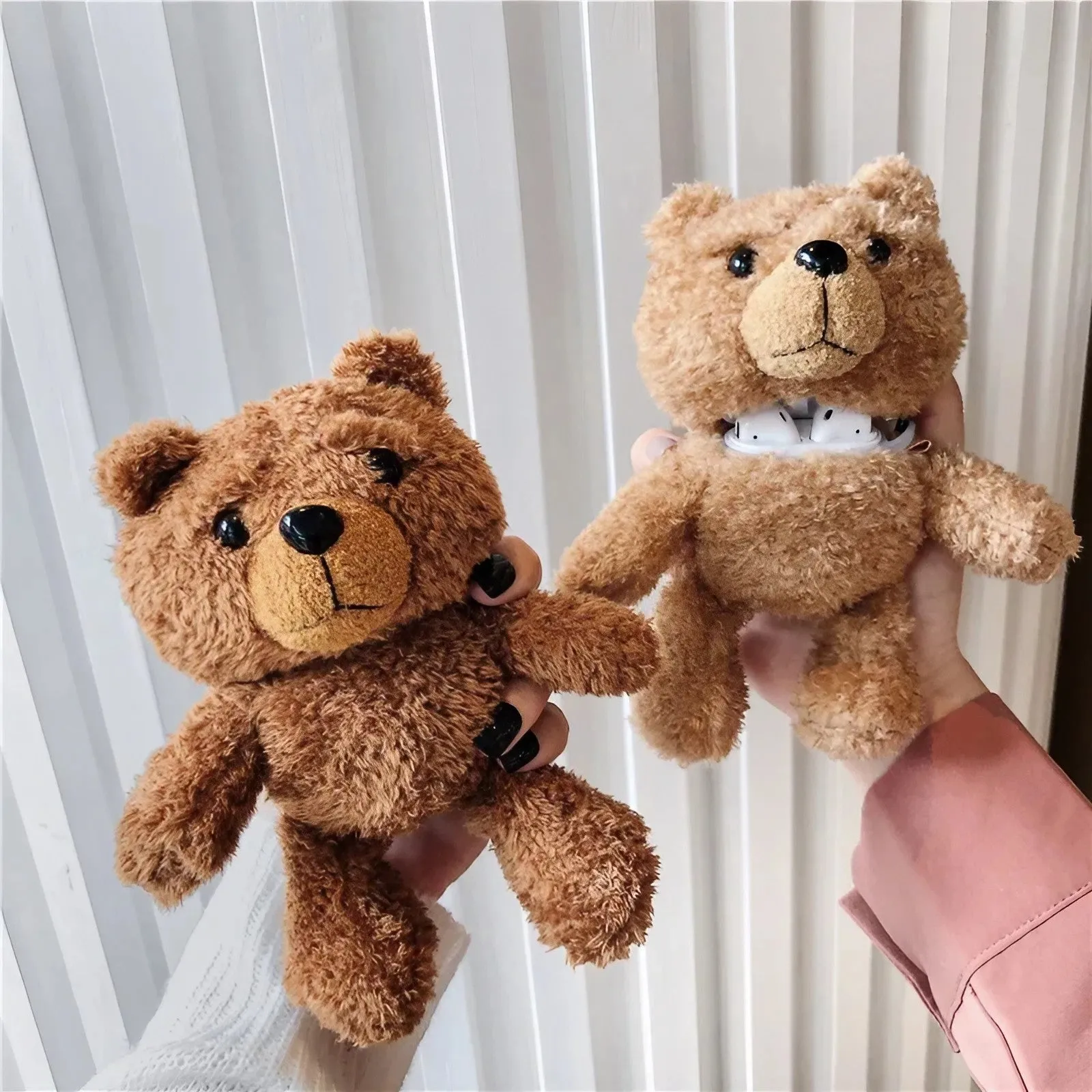 Plush Teddy Bear AirPods Case