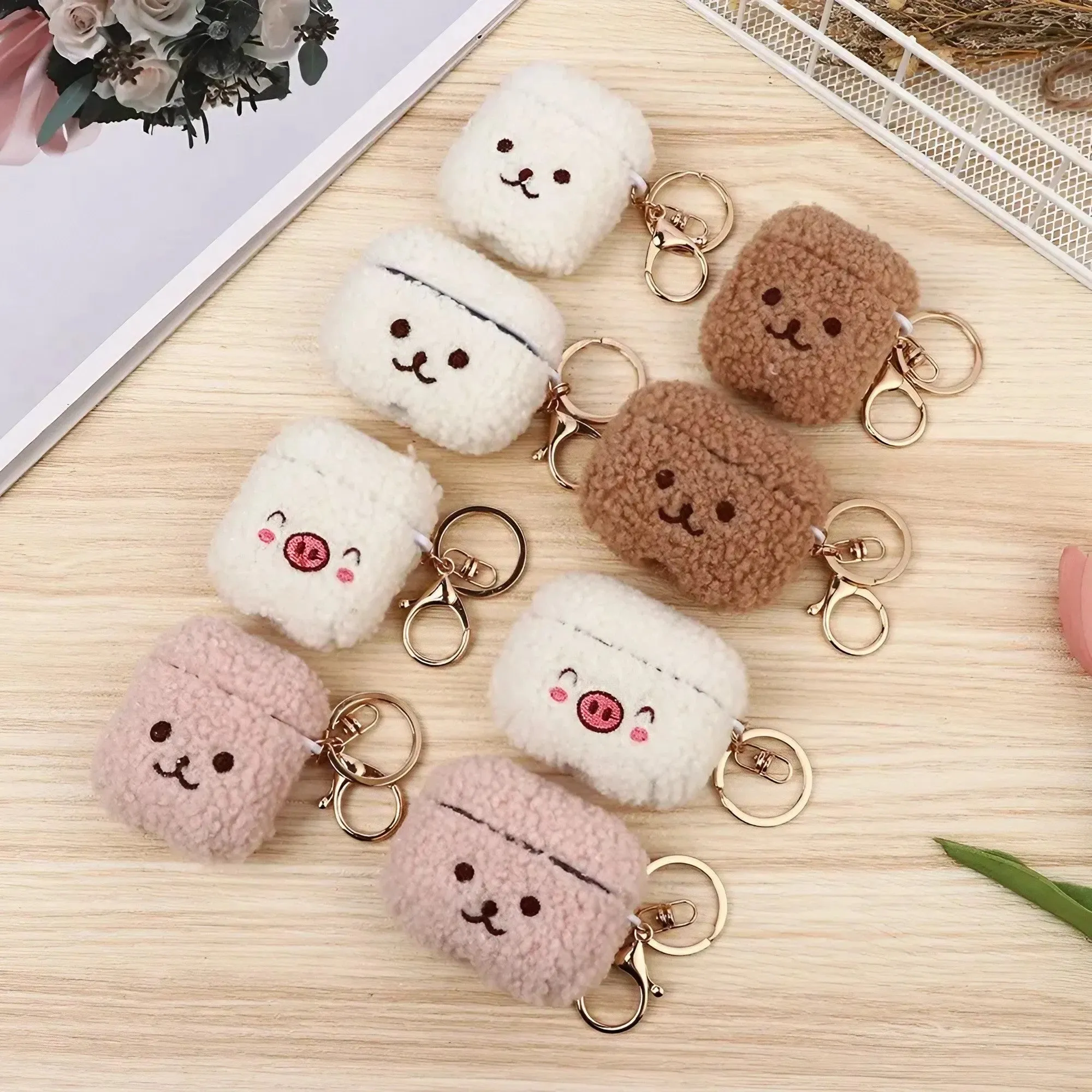 Plush Teddy Bear AirPods Case