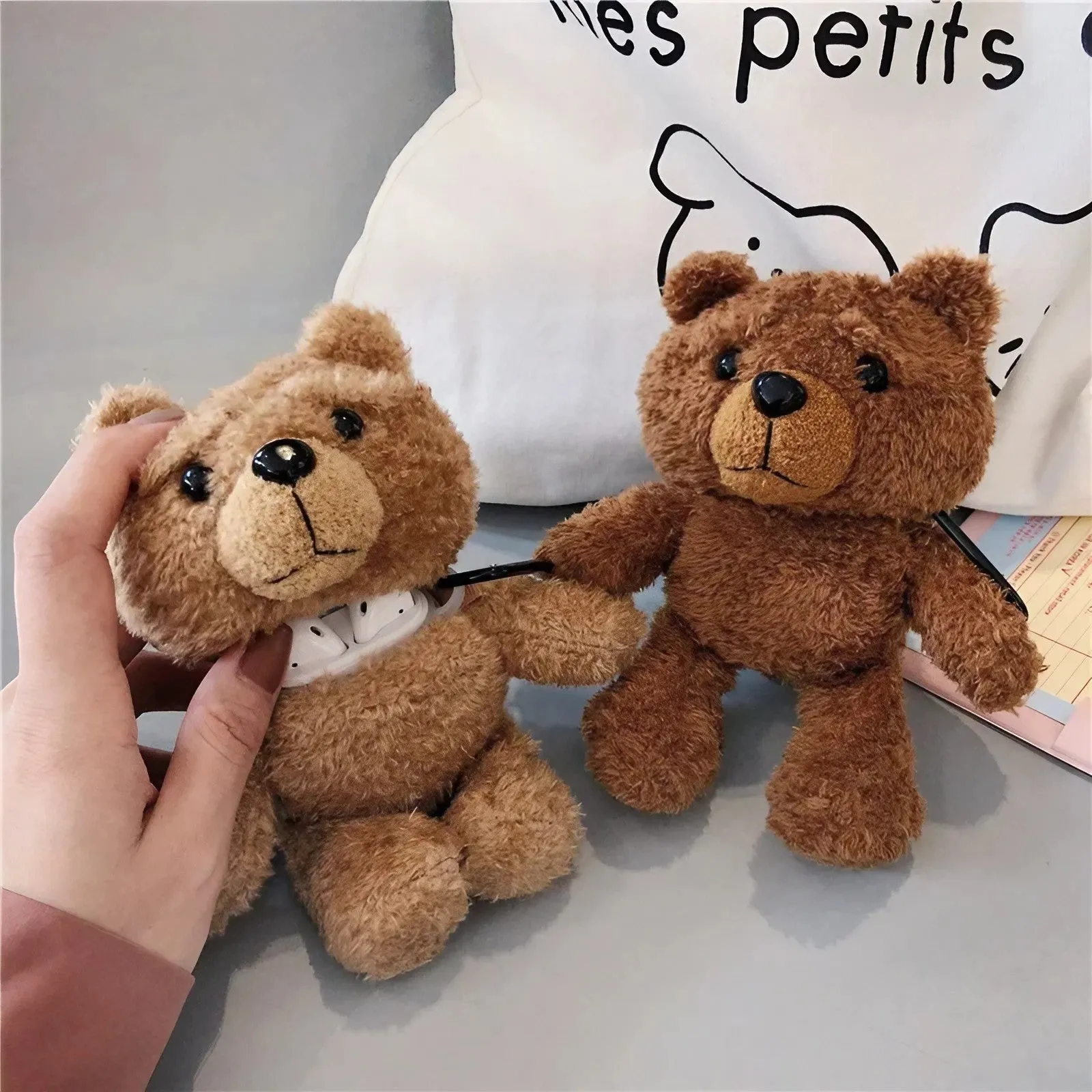 Plush Teddy Bear AirPods Case