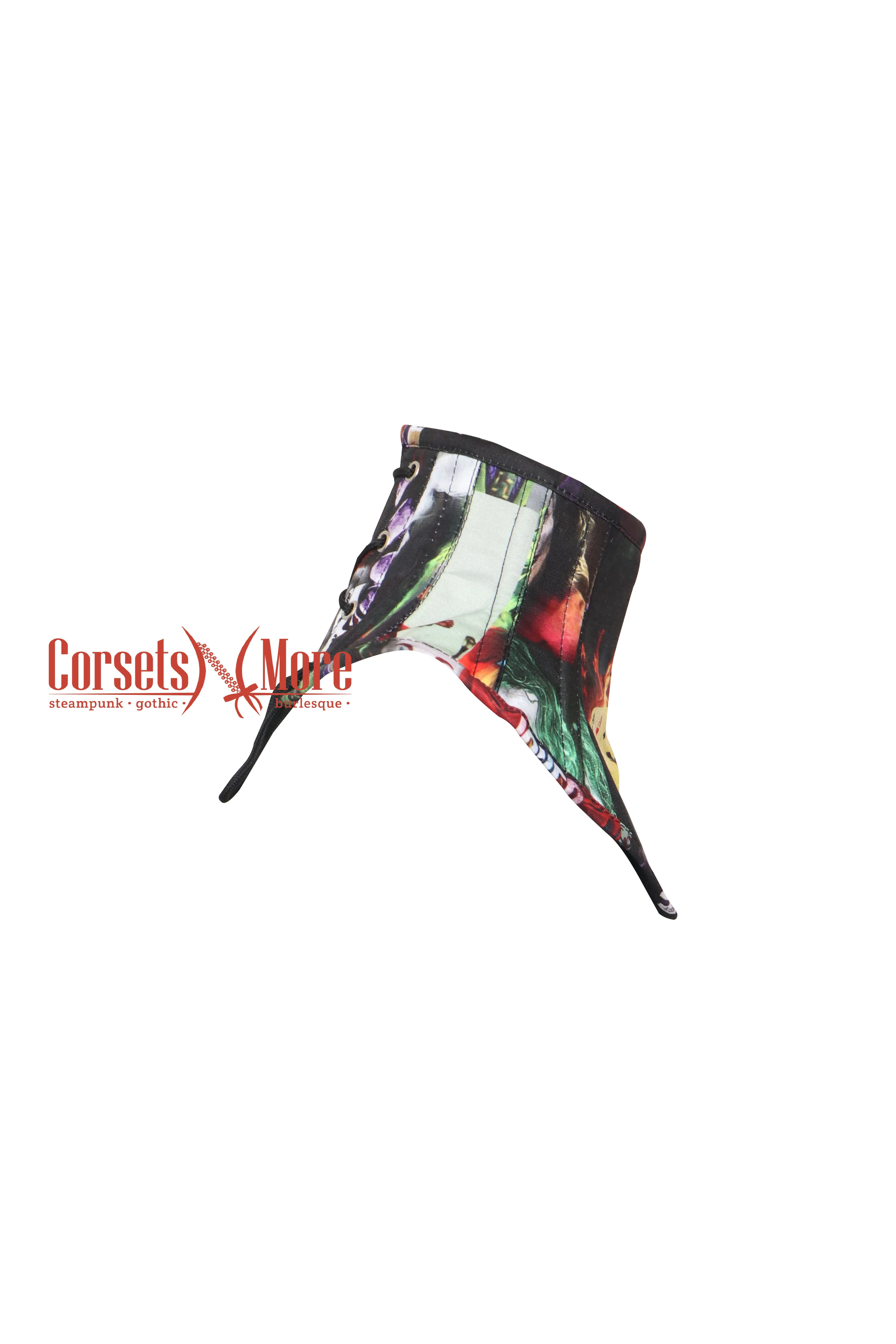Printed Cotton Joker Neck Collar Gothic Posture Corset, Neck Posture Corrector Collar, Cervical Collar