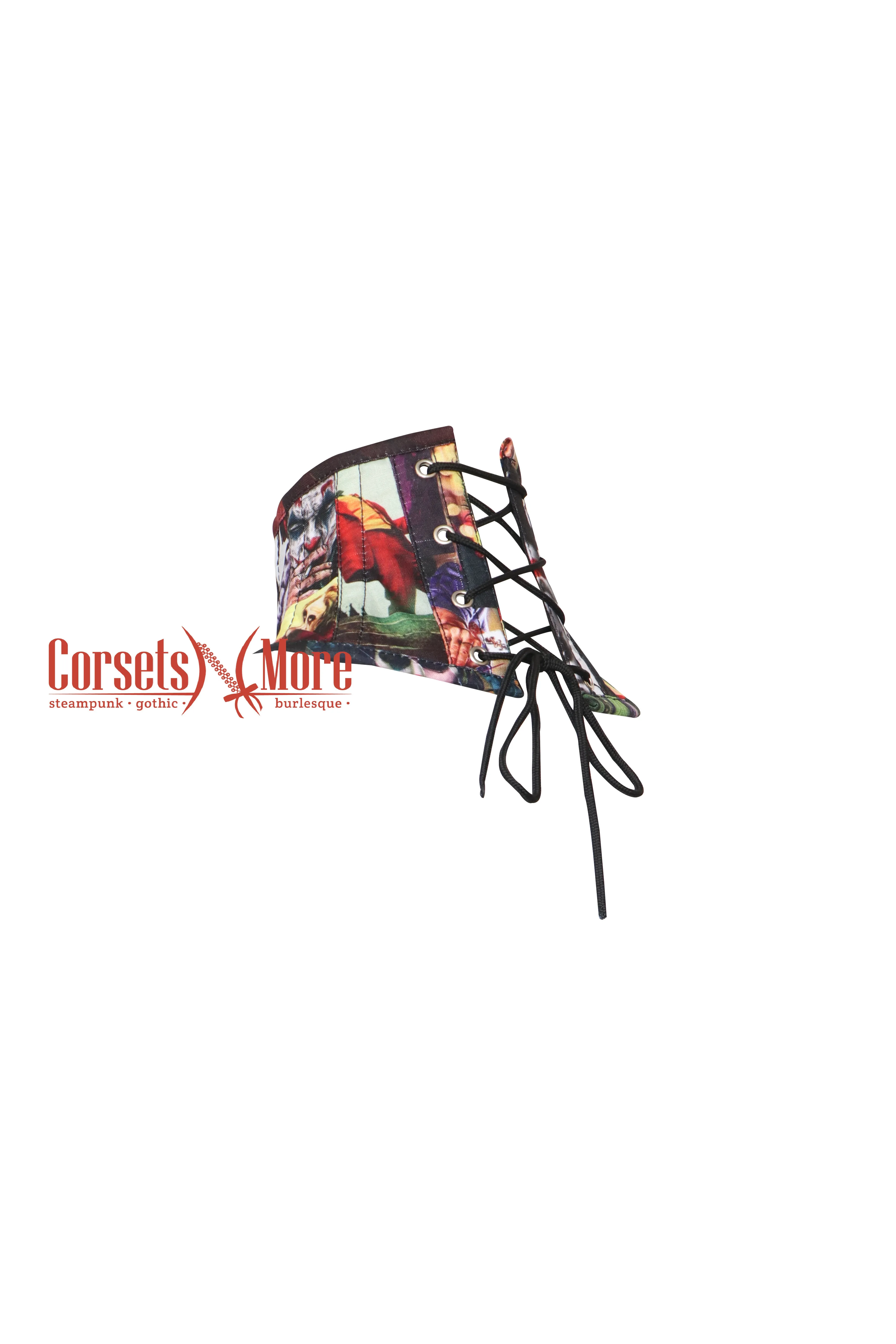 Printed Cotton Joker Neck Collar Gothic Posture Corset, Neck Posture Corrector Collar, Cervical Collar