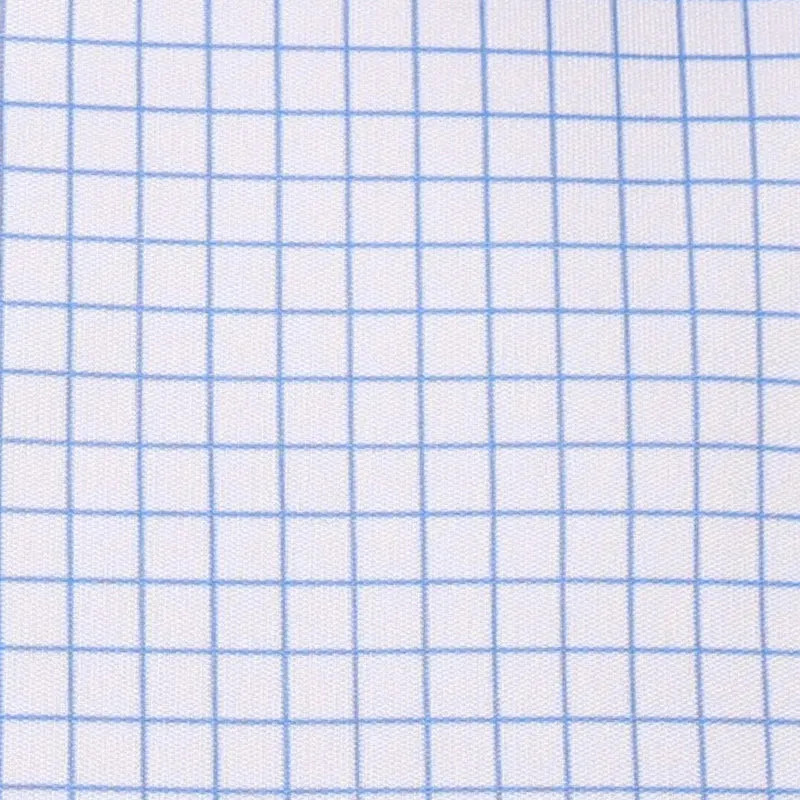 Quattro Flex Dress Shirt with Semi-Spread Collar Thin Blue Check
