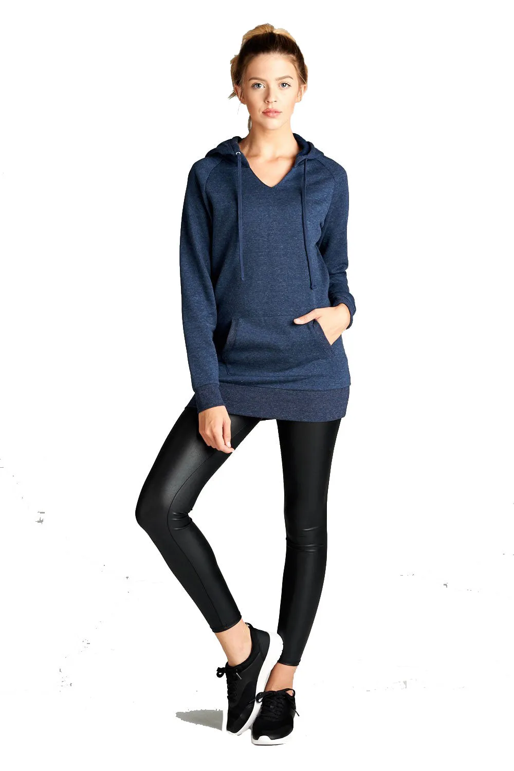 Raglan Long Sleeve Pullover Hoodie Sweater