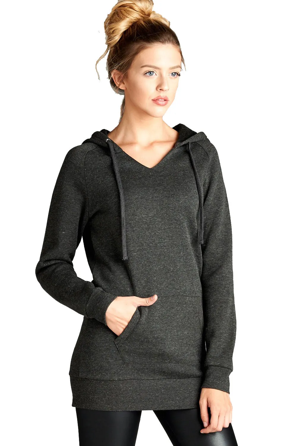 Raglan Long Sleeve Pullover Hoodie Sweater