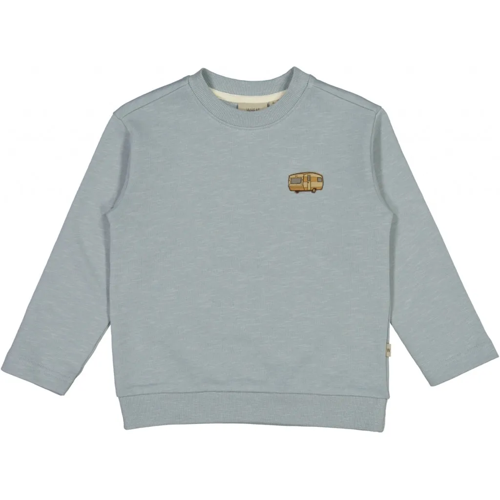 Sweatshirt Camping Badge - dusty dove
