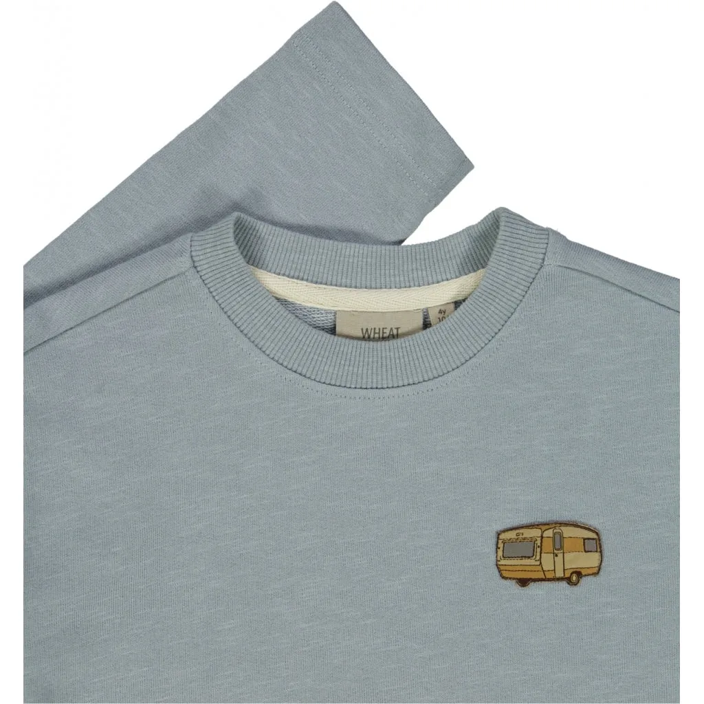 Sweatshirt Camping Badge - dusty dove