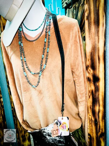 Taupe Soft Sweater V-Neck