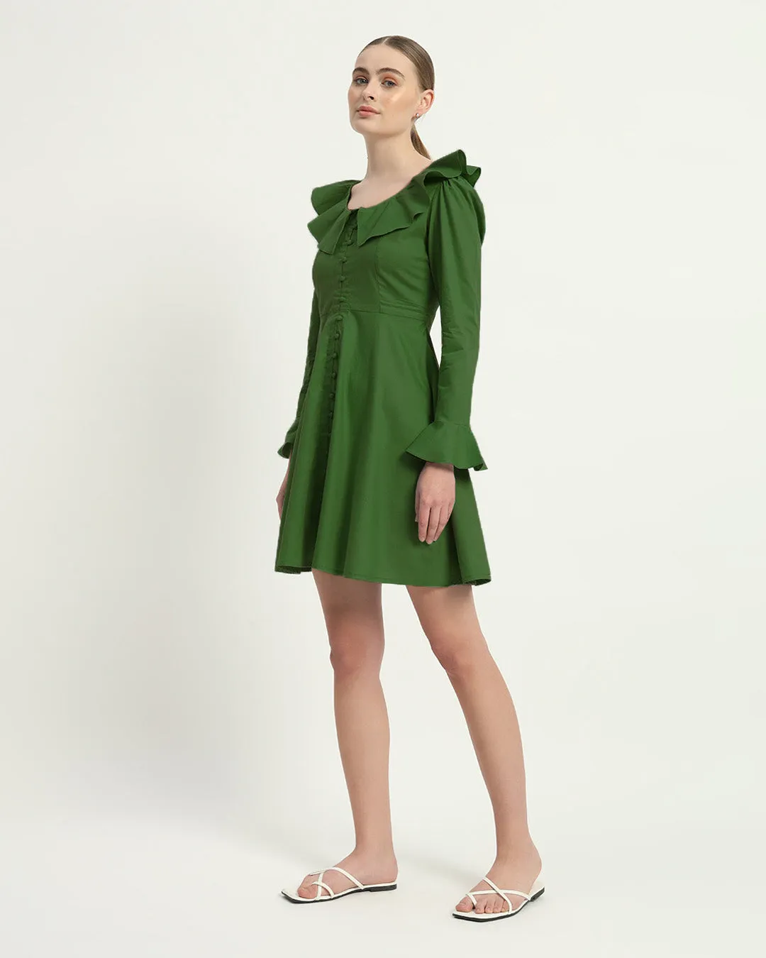 The Fredonia Emerald Cotton Dress